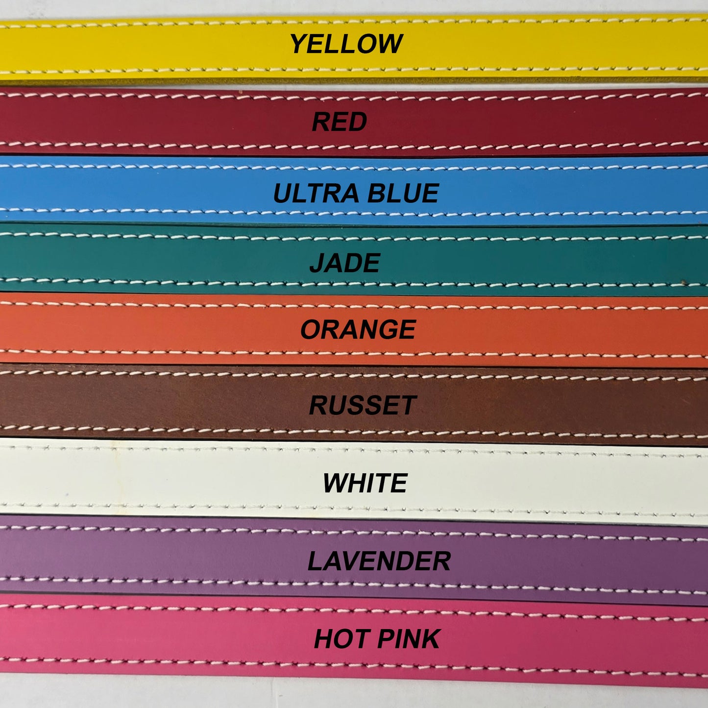 3/4" Designer Latigo Leather Dog Collars for Medium Breeds