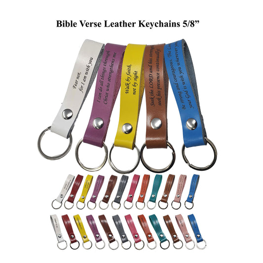 Bible Verse Keychains 5/8" Laser Engraved