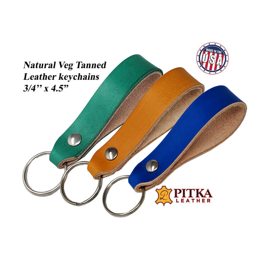 Blank colored vegetable tanned leather keychains stamping , tooling and engraving ready. Premium quality and ready to customize.