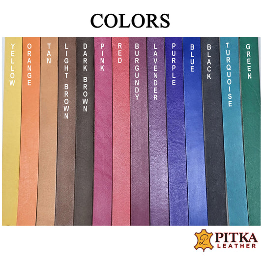 4 Pack Handmade Leather Bookmarks – Dyed Vegetable Tanned Blank Leather for DIY Stamping, Tooling, Painting, Engraving