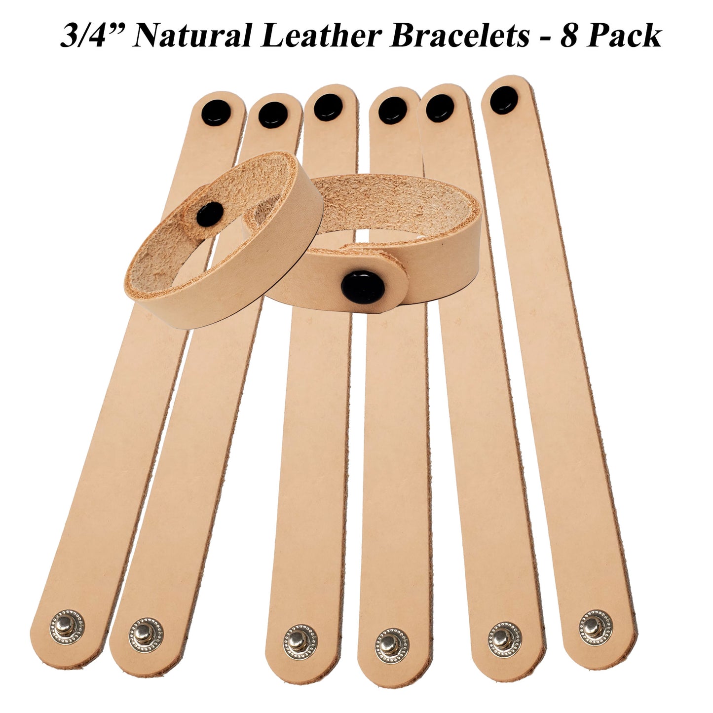Blank Leather Bracelets 3/4"ready to be personalized