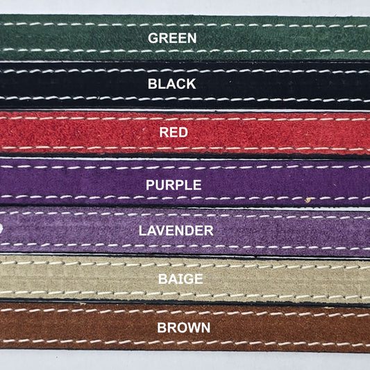 all leather suede colors available for half inch puppy collars