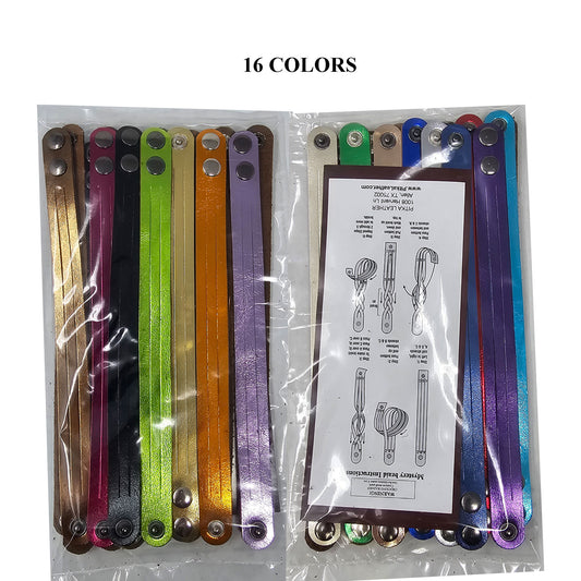 Metallic Mystery Braid Bracelets 16 colors package. No tool required - just braid and wear