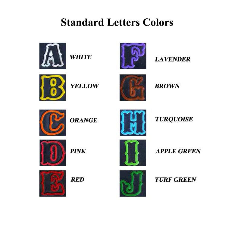 Font colors option for leather belts personalized