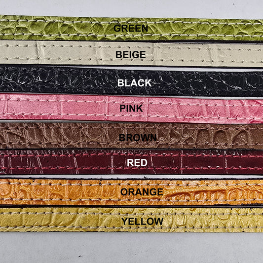 colors available for toy dog croco colars