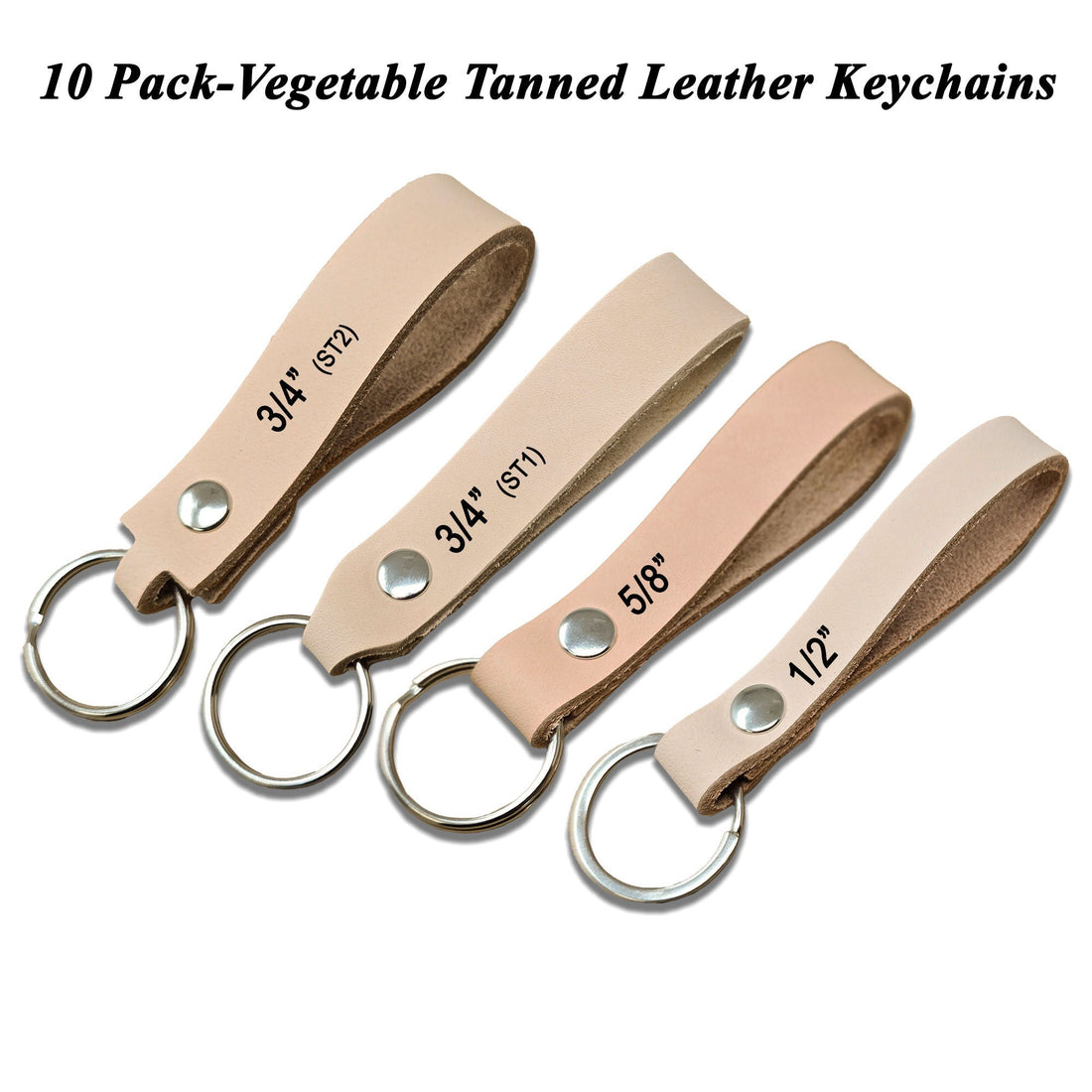 Blank-Stamping Ready Leather Keychains