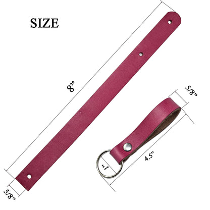 10 Pack Veg Tanned Leather Keychain Kit 5/8" – Hardware Included