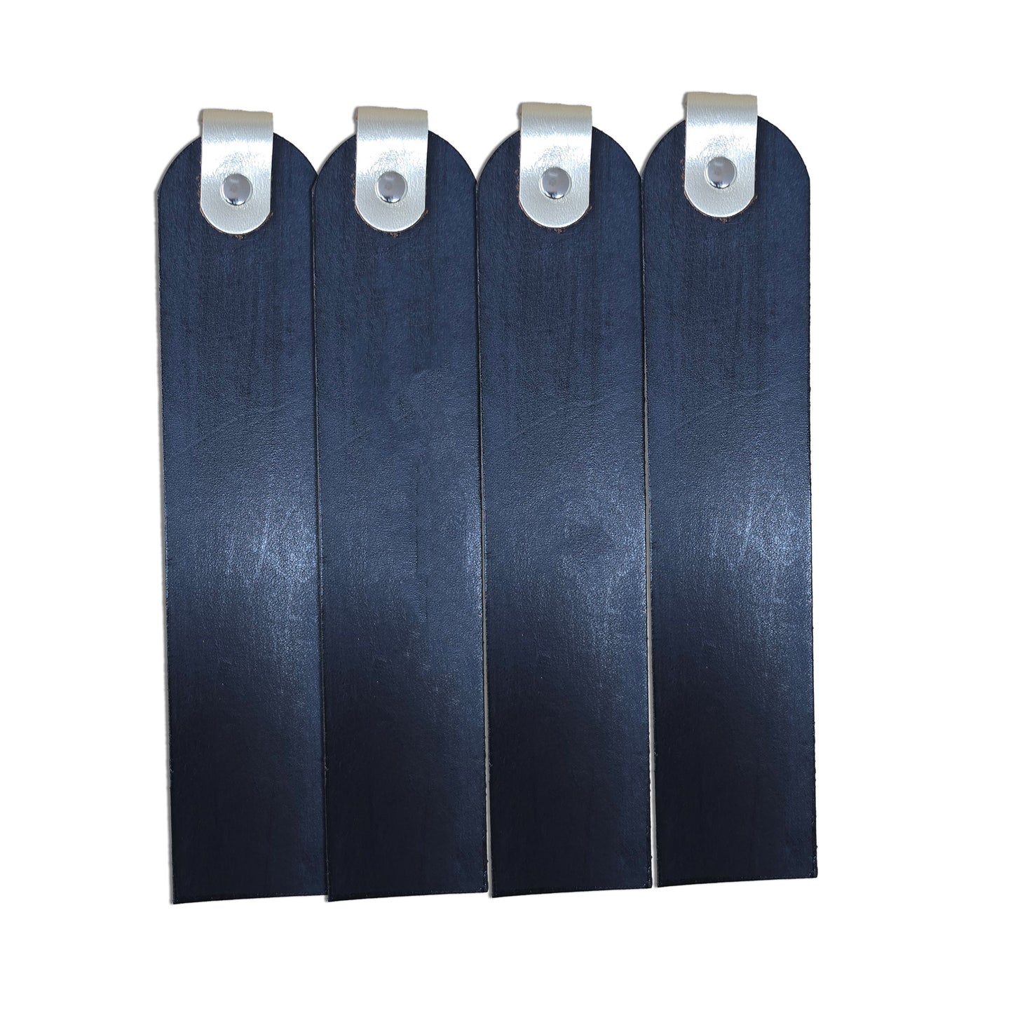 Blank Leather Bookmarks – Vegetable Tanned, 1.5" x 7.5", DIY Stamping & Engraving, 10 Colors (Pack of 4)