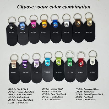 Premium Full Grain Leather Keychain Blanks for Personalization-10 Pack