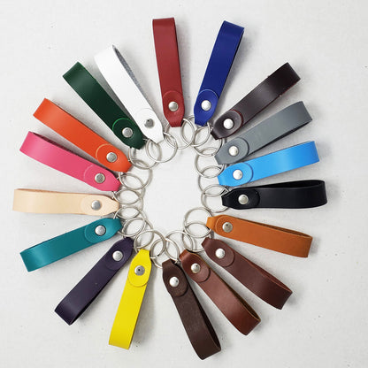 leather keychains back side