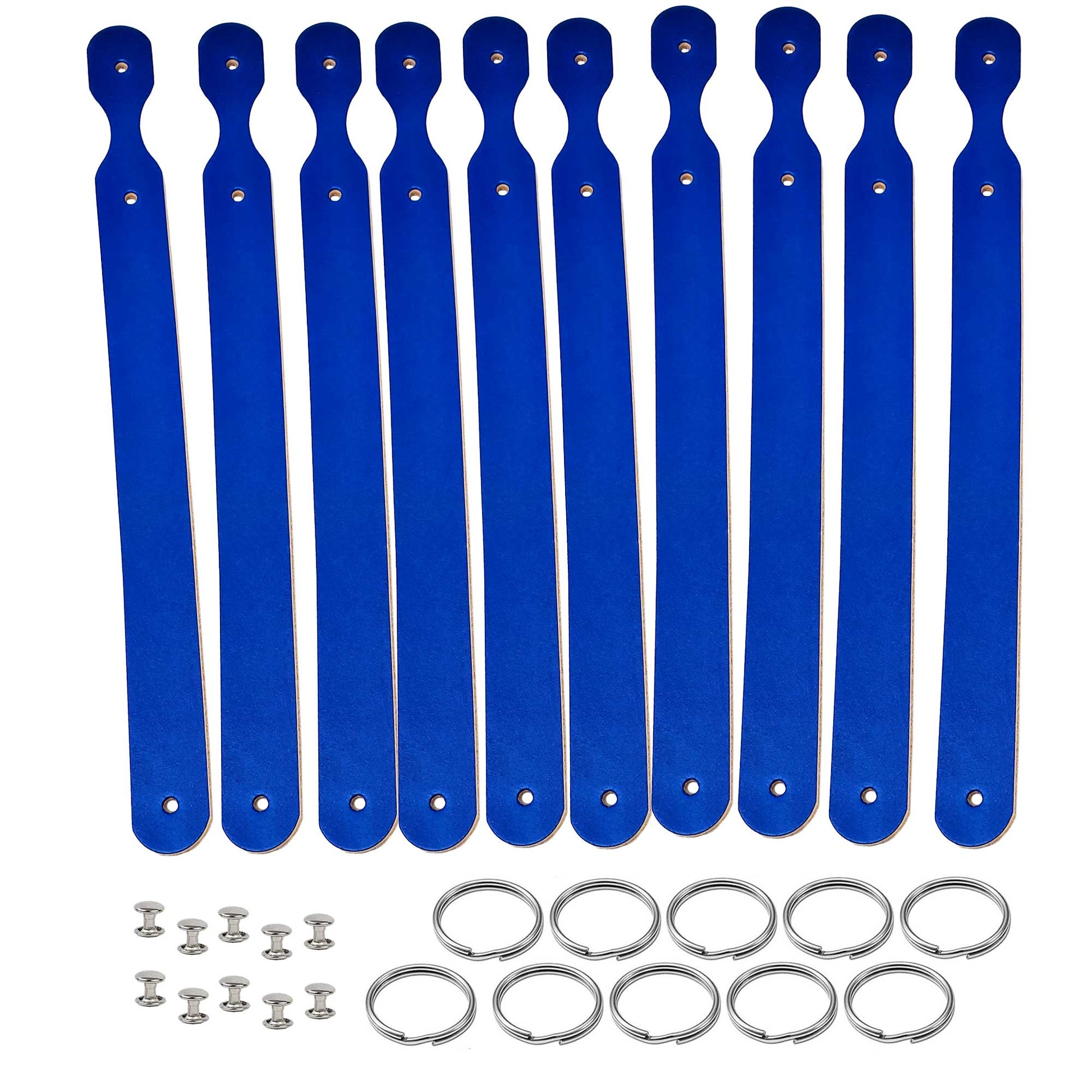 Blue colored vegetable tanned leather keychains stamping , tooling and engraving ready. Premium quality and ready to customize.