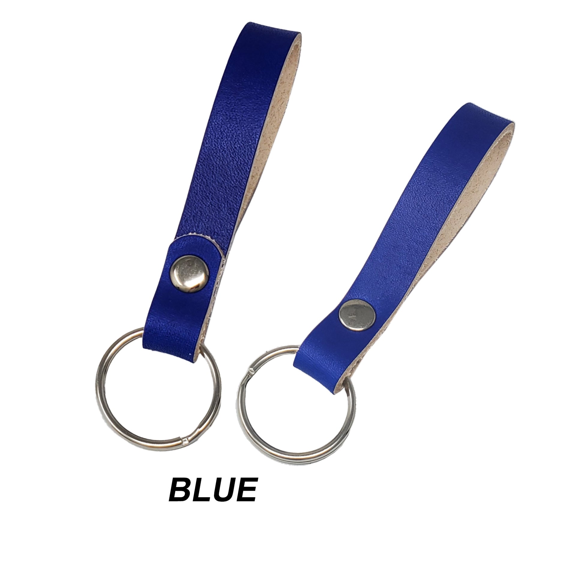 Blue leather keychains completed