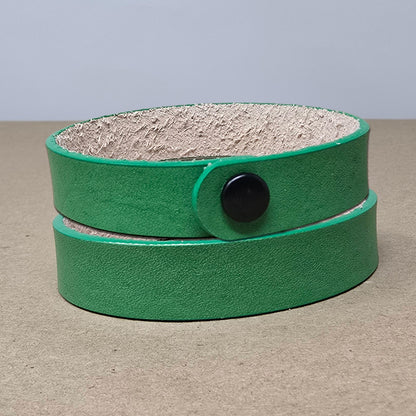 8 Pack DIY Leather Bracelet Blanks – 3/4 Inch Vegetable Tanned, Hand-Dyed, Laser Safe, Ready for Stamping & Tooling
