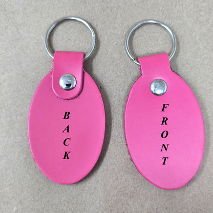 Full Grain Double Sided Leather Keychain Blanks 10 packs – 16 Bright Colors