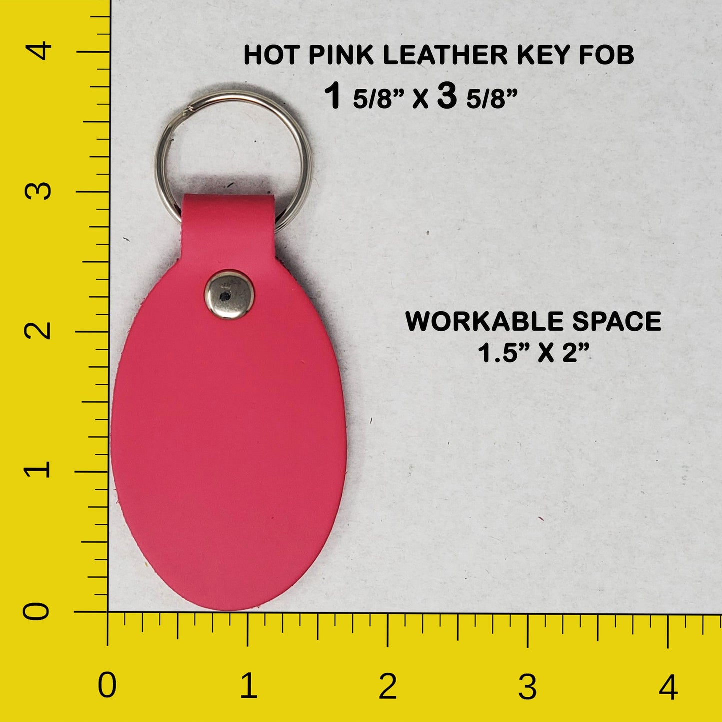 Full Grain Double Sided Leather Keychain Blanks 10 packs – 16 Bright Colors