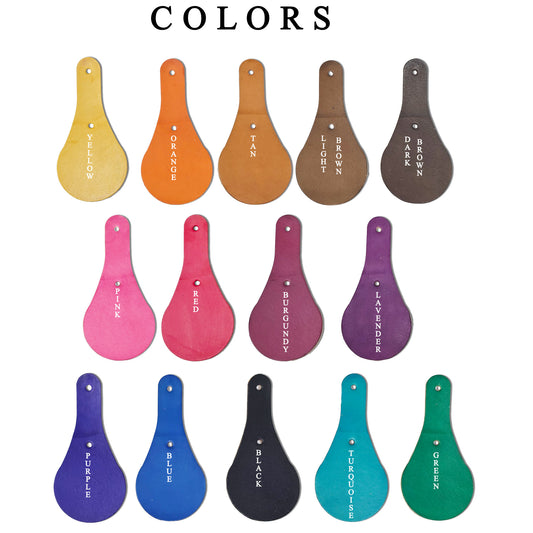 Vegetable Tanned Leather Keychain DIY Kit –Hand Dyed in 14 Colors