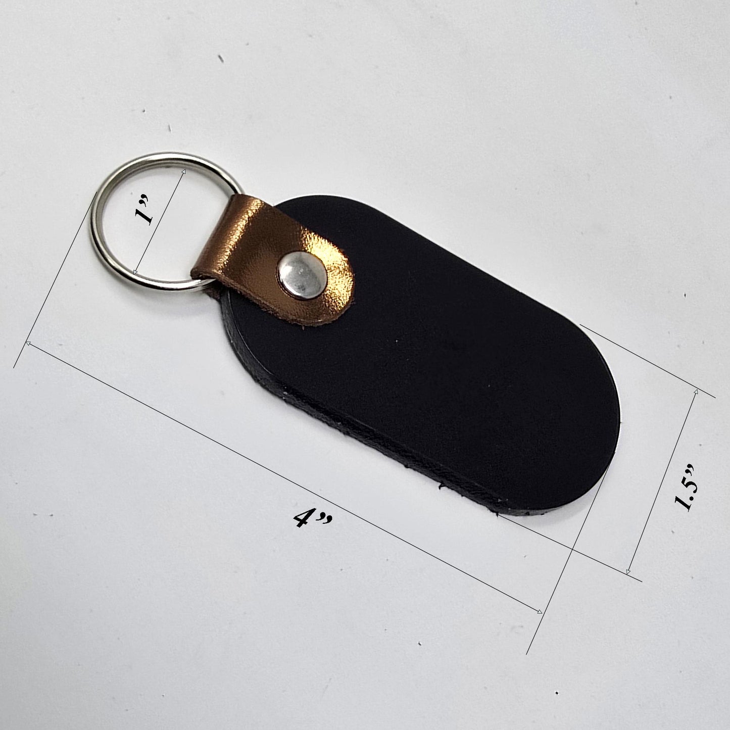 Premium Full Grain Leather Keychain Blanks for Personalization-10 Pack