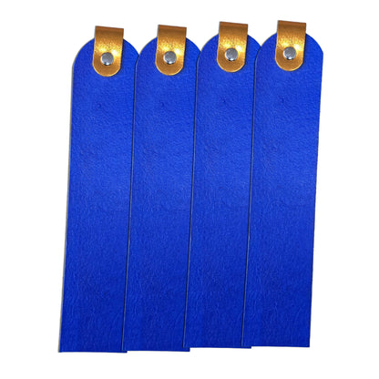 Blank Leather Bookmarks – Vegetable Tanned, 1.5" x 7.5", DIY Stamping & Engraving, 10 Colors (Pack of 4)