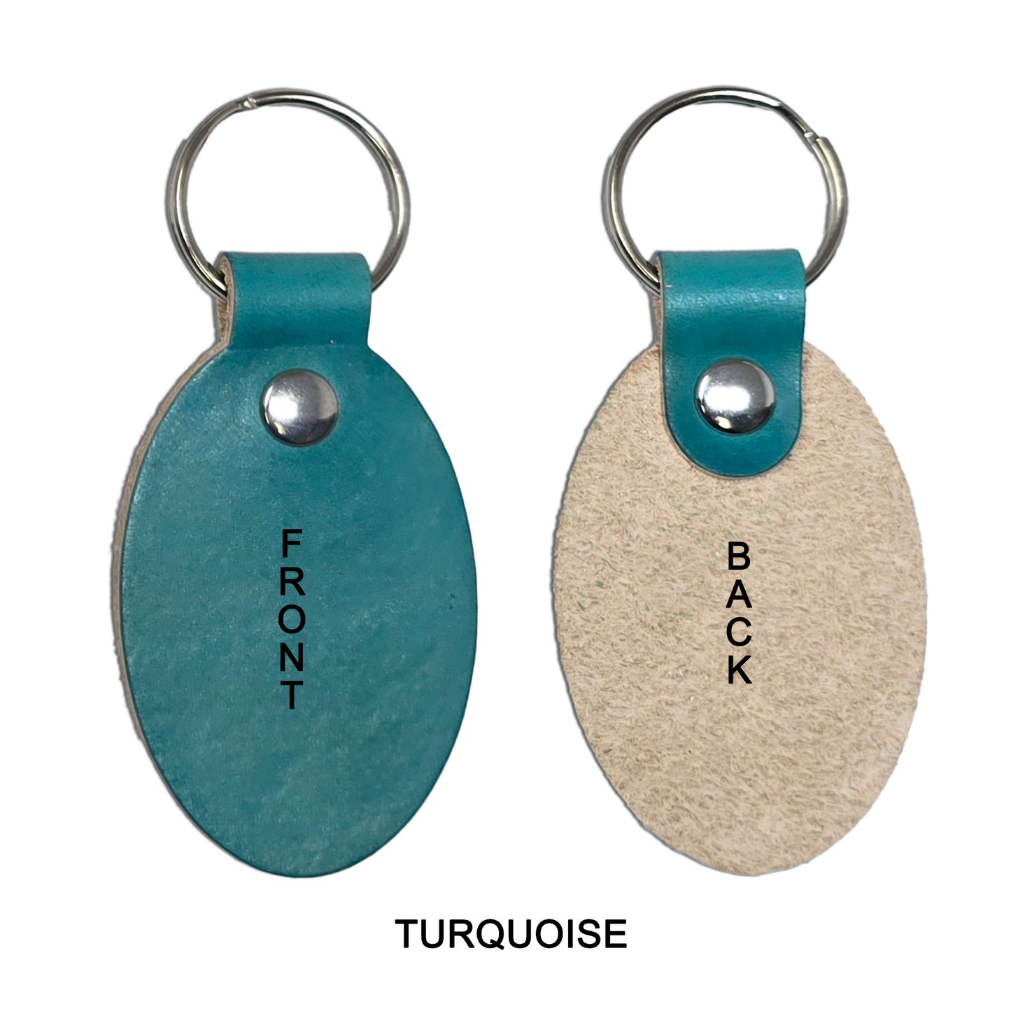 Hand Dyed Key Fobs in 14 Colors for Stamping, Engraving & Personalization-10 Pack