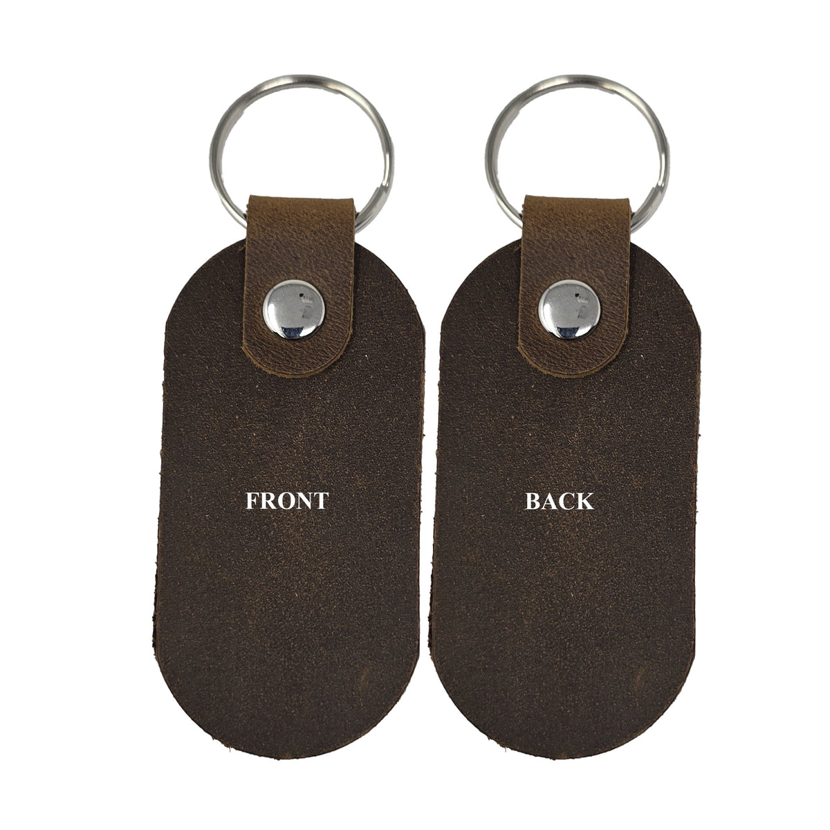 Singular Keychains Custom Leather Keychains Double Sided - Ready to Personalize – Pitka ...