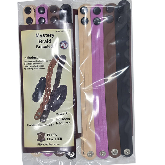 Mystery Braid Leather Wristband – Handmade Braided Leather Accessory