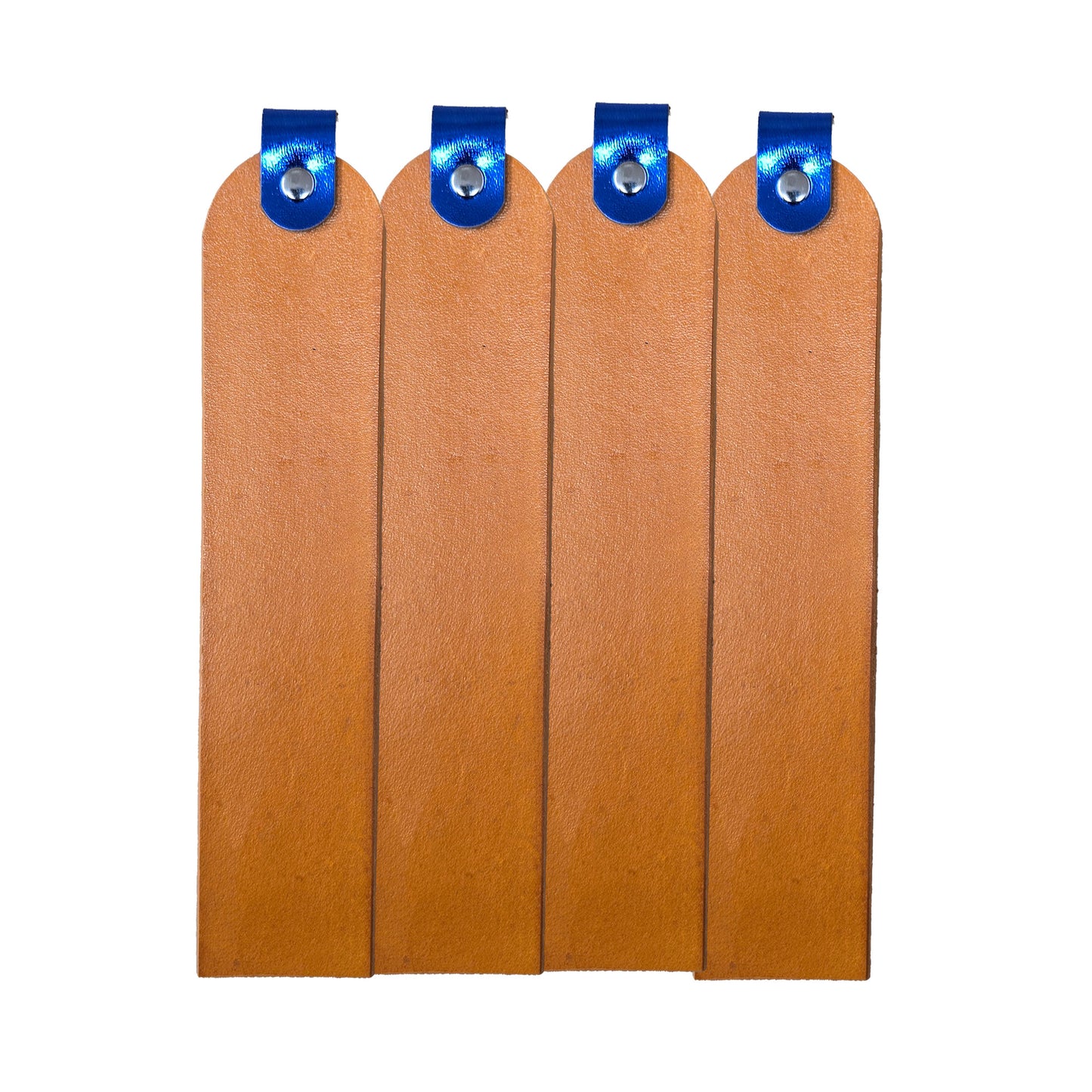 Blank Leather Bookmarks – Vegetable Tanned, 1.5" x 7.5", DIY Stamping & Engraving, 10 Colors (Pack of 4)