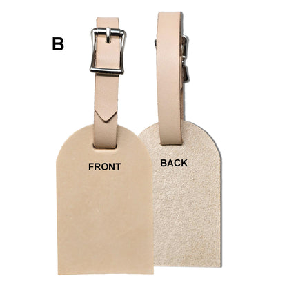 Natural Vegetable-Tanned Leather Luggage Tag Blanks – 2" x 4" | Stamping, Tooling & Engraving Ready