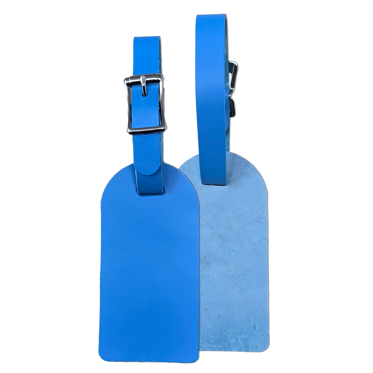 Full Grain Leather Travel Luggage Tags with Buckle Strap