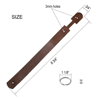 10 Pack DIY Leather Keychain Kit with Hardware – Vegetable Tanned