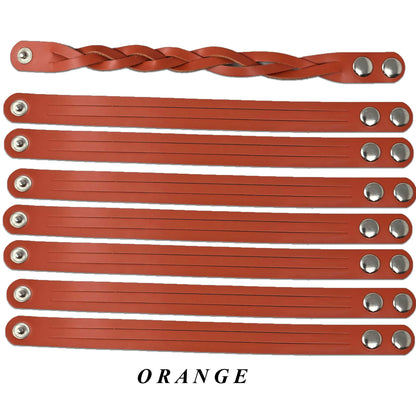 DIY Leather Bracelet Kit – 8 Pack Adjustable Mystery Braid Leather Wristband