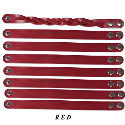 DIY Leather Bracelet Kit – 8 Pack Adjustable Mystery Braid Leather Wristband