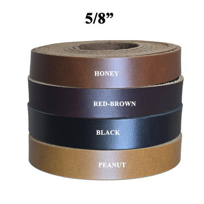 Full Grain Pull-Up Leather Straps – Genuine Cowhide, 5–6 oz for DIY & Leatherworking