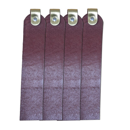 Blank Leather Bookmarks – Vegetable Tanned, 1.5" x 7.5", DIY Stamping & Engraving, 10 Colors (Pack of 4)